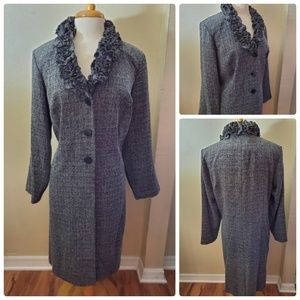 Julian Taylor Gray Tweed Duster Jacket